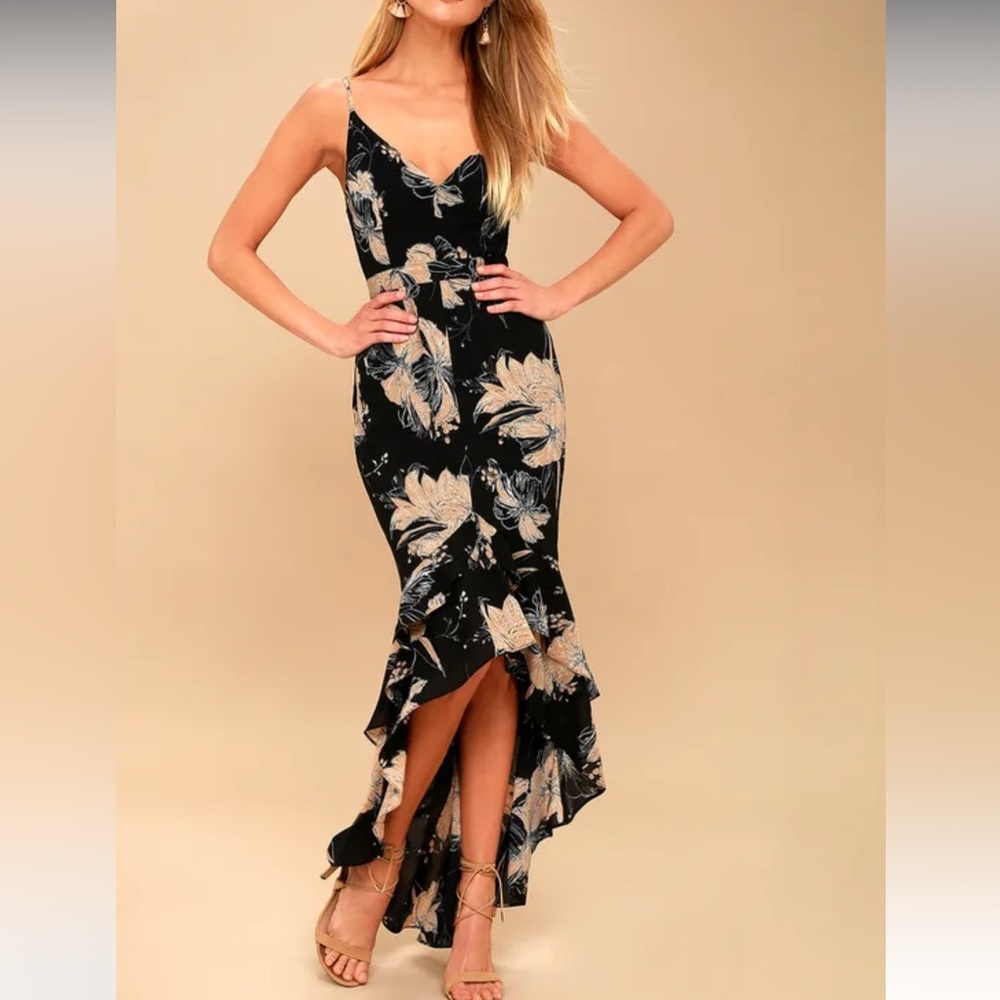 Lulu's Floral High Low Dress